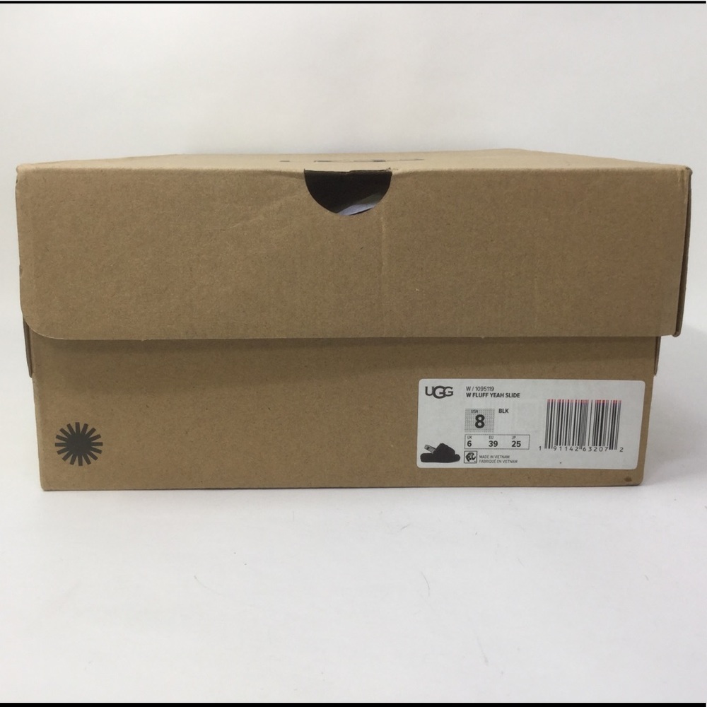 New Women’s UGG Fluff Yeah Slide Black size 8